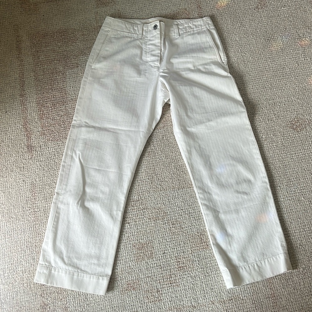 Nili Lotan white straight leg pants